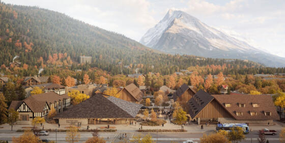Rendering of the winning entry for the 200-Block Banff Avenue Redevelopment