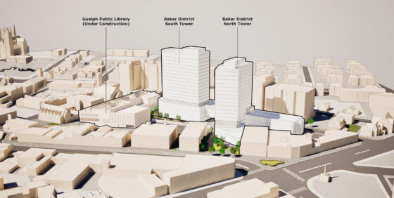 The proposed Baker District massing