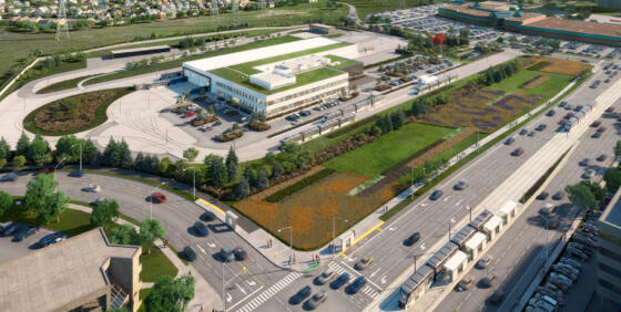 Render of the Maintenance and Storage Facility (MSF). Credits to Cicada Design