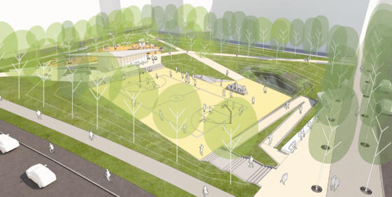 Design Option A for New Park at Garratt Boulevard and Gilley Road
